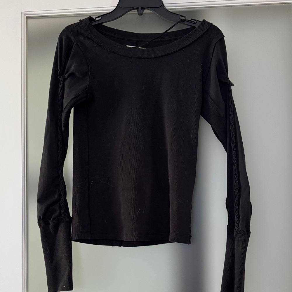 We The Free Black Long Sleeve Top